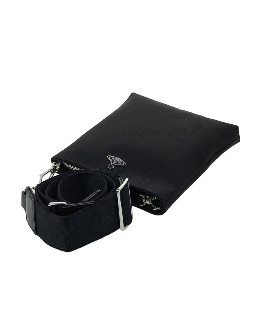 Vivienne Westwood Logo Shoulder Bag In Black