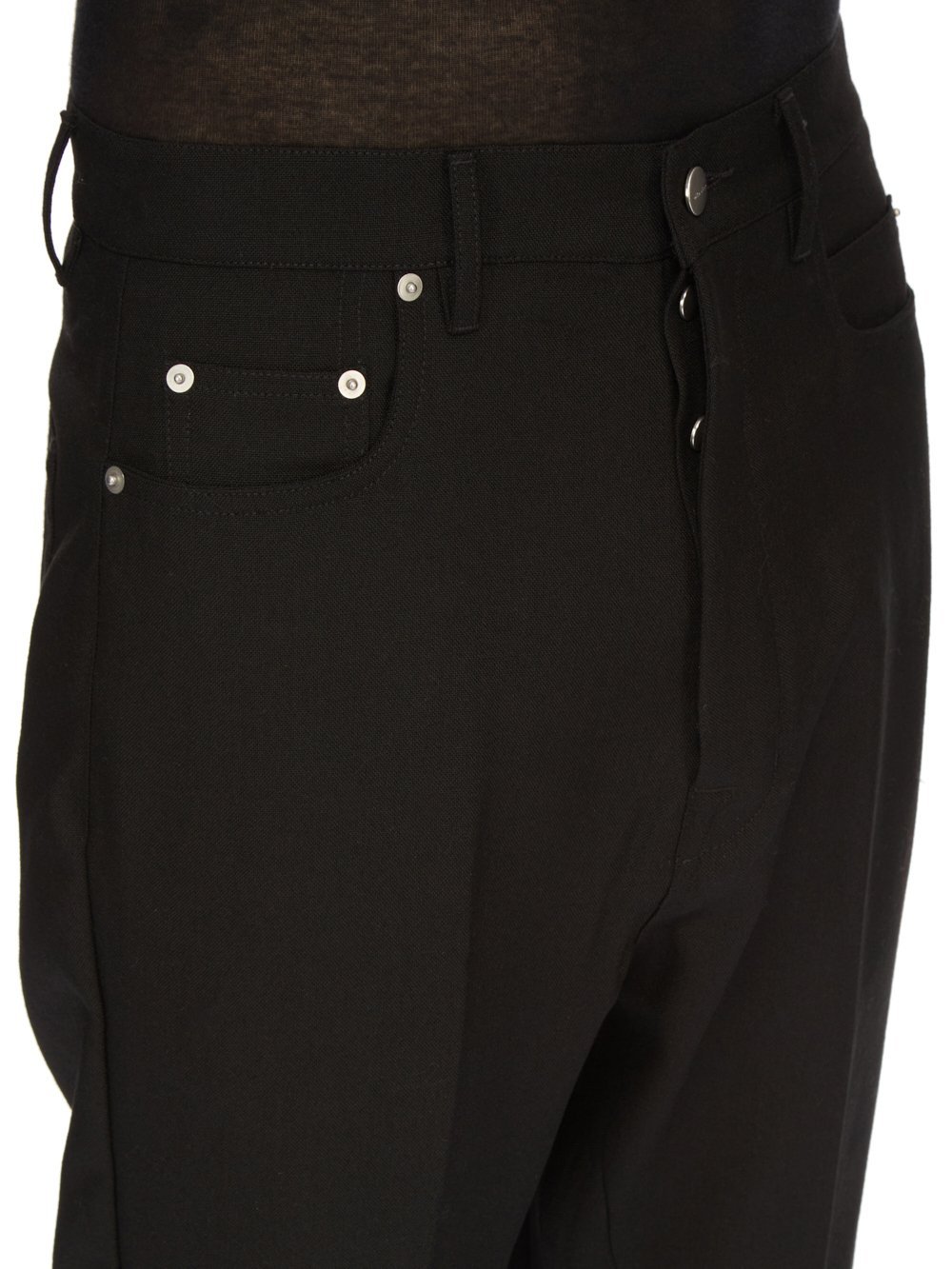 Rick Owens Bolan Virgin Wool Bootcut Trousers In Black