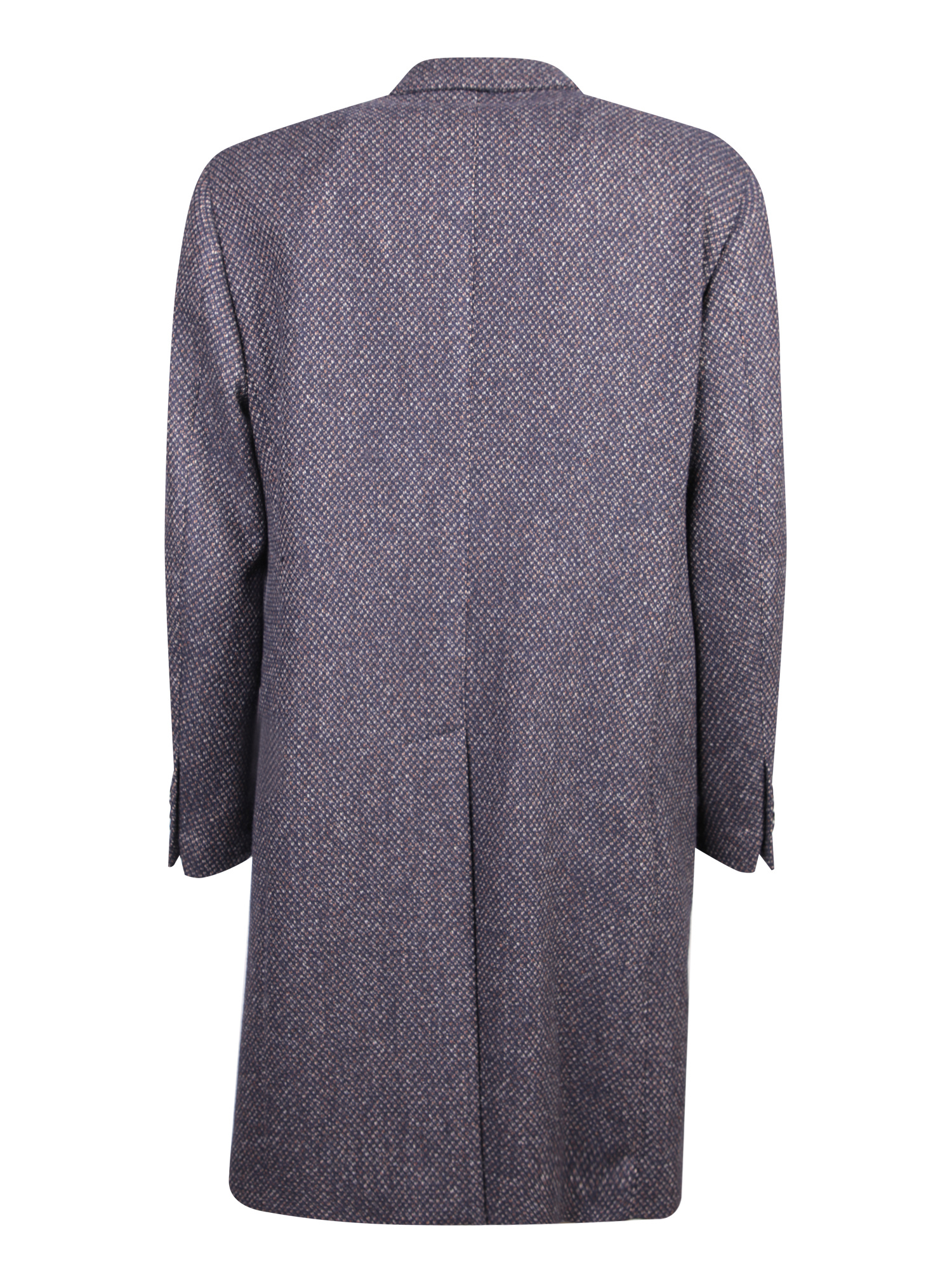 Lardini Single-breasted Wool Blend Midi Coat In Blue