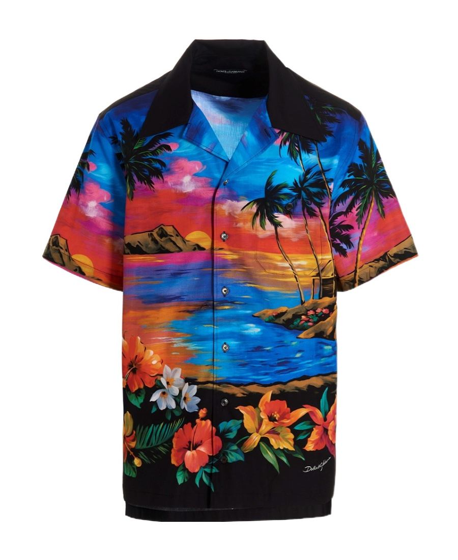 Dolce & Gabbana Print Cotton Shirt In Multicolor
