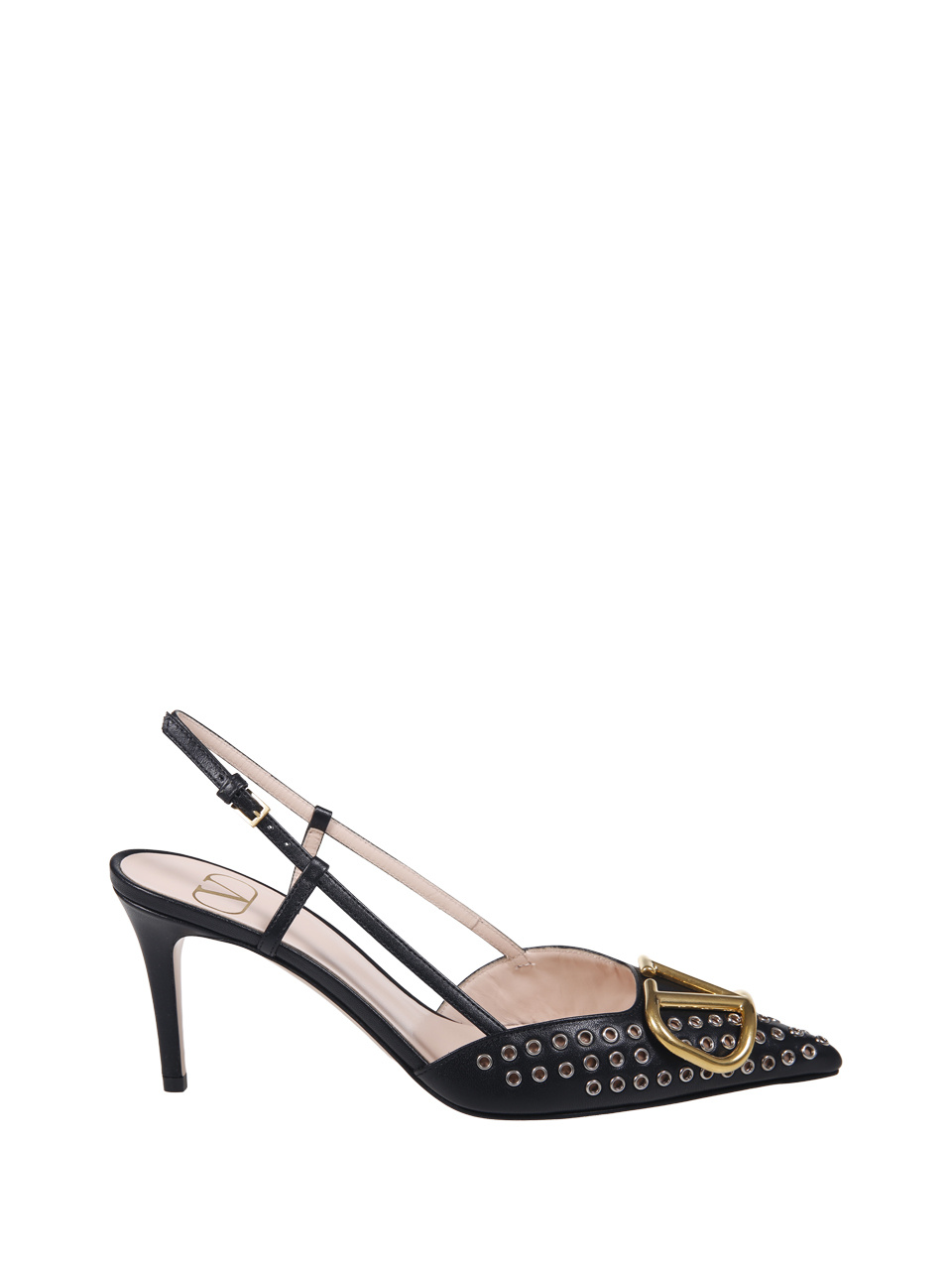 Valentino Vlogo Signature Slingback Decollete In Black