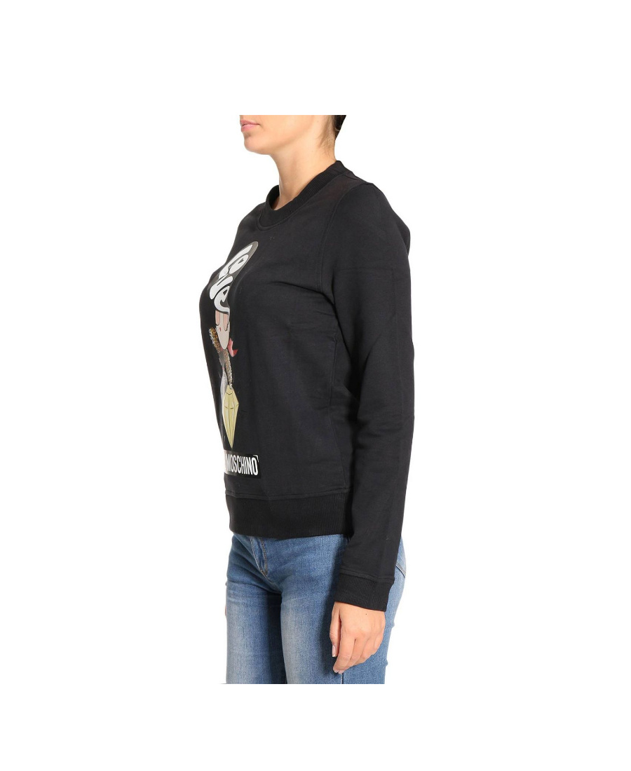 Moschino Logo Printed Sweater In Green
