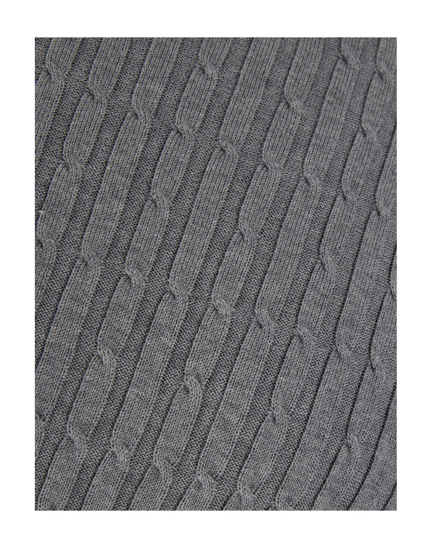 Thom Browne Placed Baby Cable 4-bar Cotton Sweater In Gray