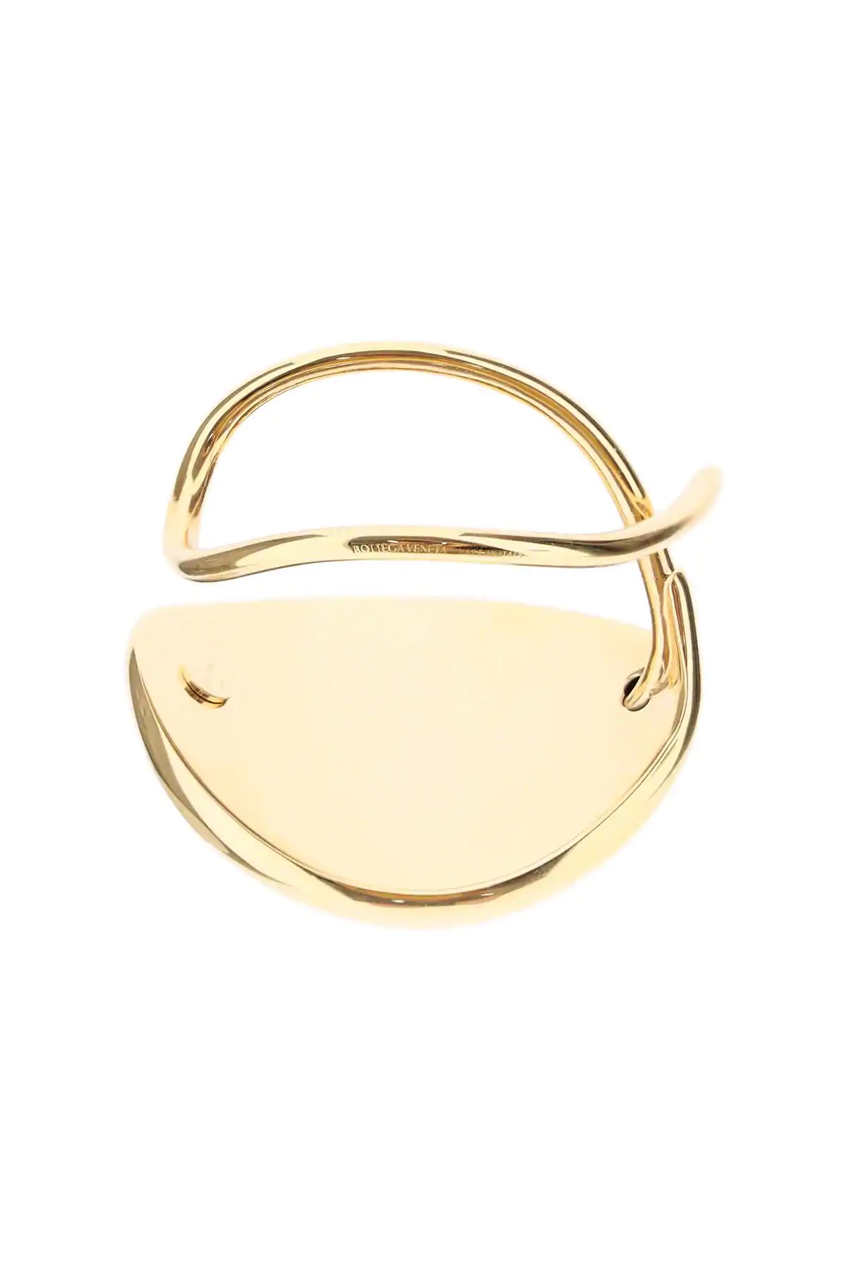 Bottega Veneta Oval Shape Cuff Bracelet In Yellow