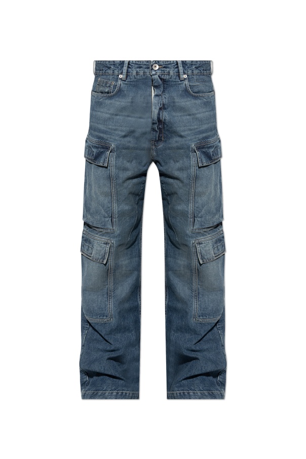 Rick Owens Drkshdw Belt-loop Jeans In Blue