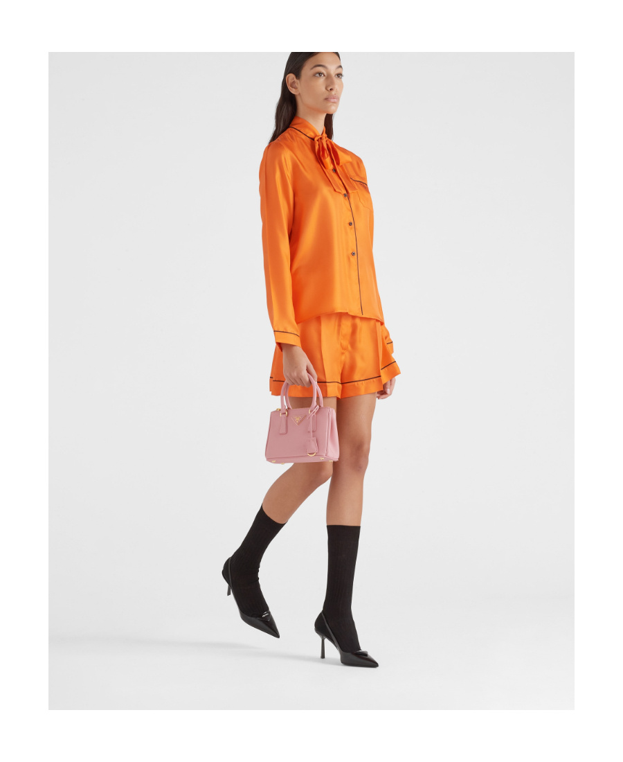 Prada Galleria Saffiano Leather Micro Bag In Pink