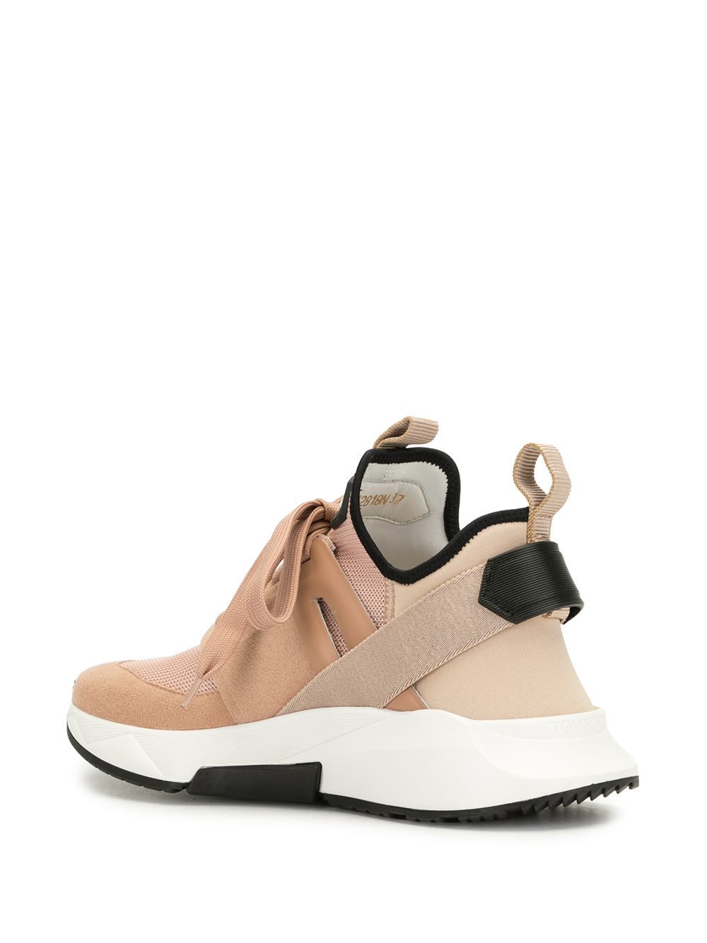 Tom Ford Jago Logo-patch Sneakers In Nude