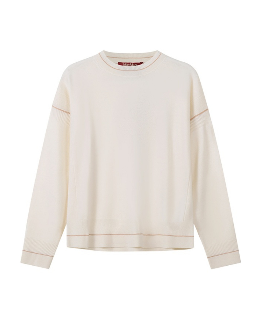 Max Mara Furio Round Neck Sweater In White