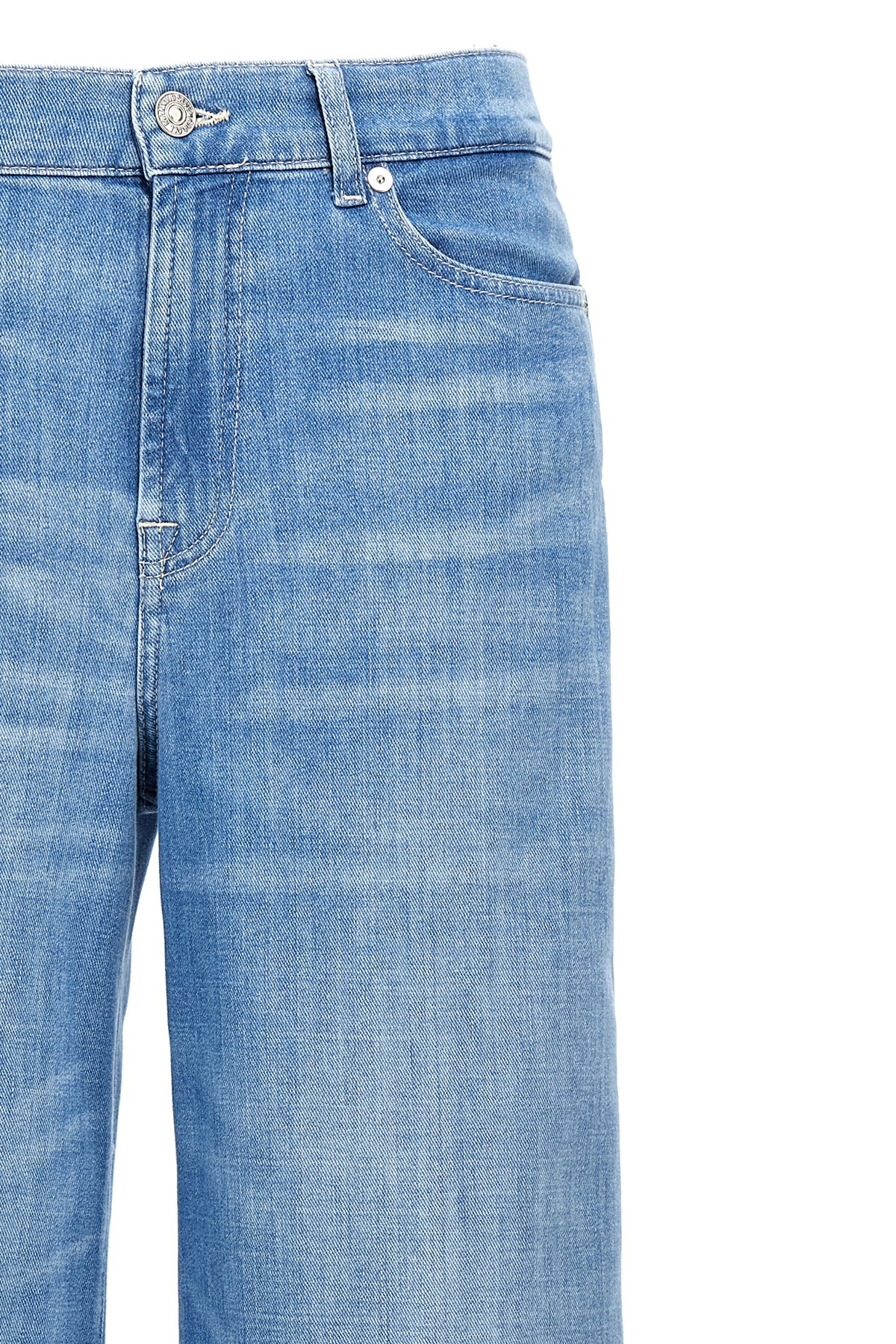 7 For All Mankind Lotta Cropped Jeans In Blue