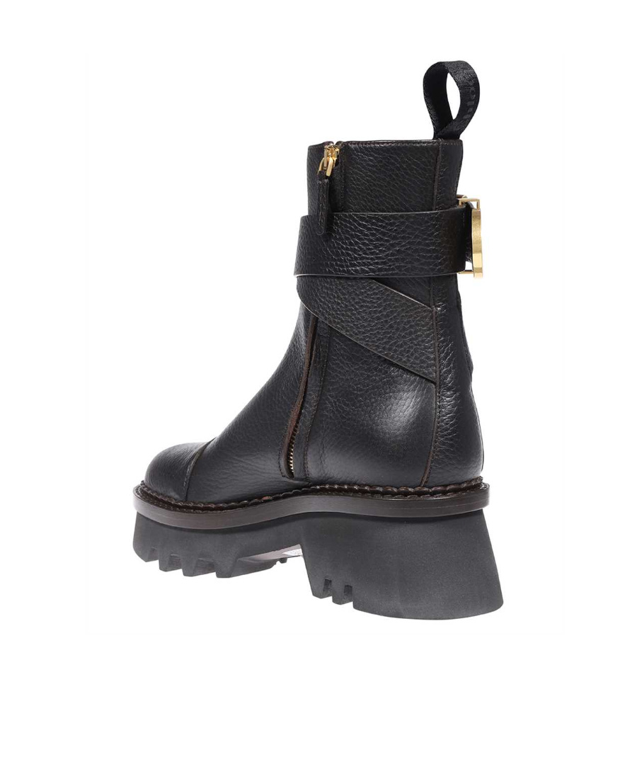 Shop Chloé Zipper Thick-soled Short Boots In Black
