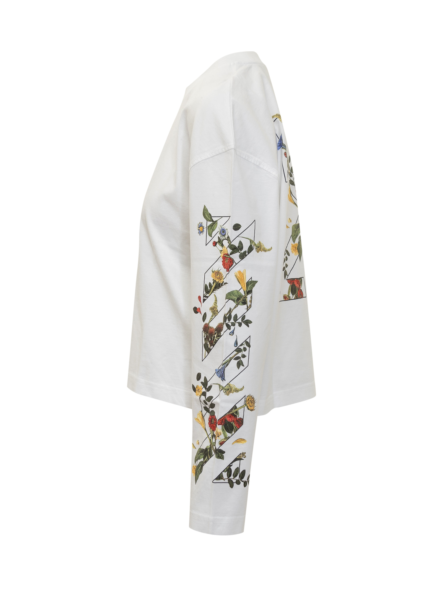 Off-white Arrow Flowers Long-sleeved T-shirt In White
