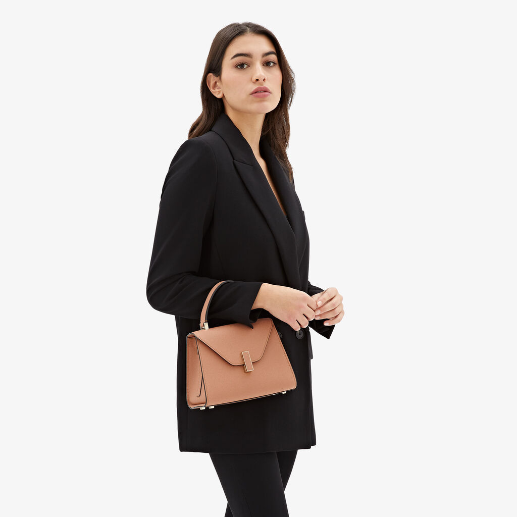 Valextra Iside Top Handle Mini Bag In Pink