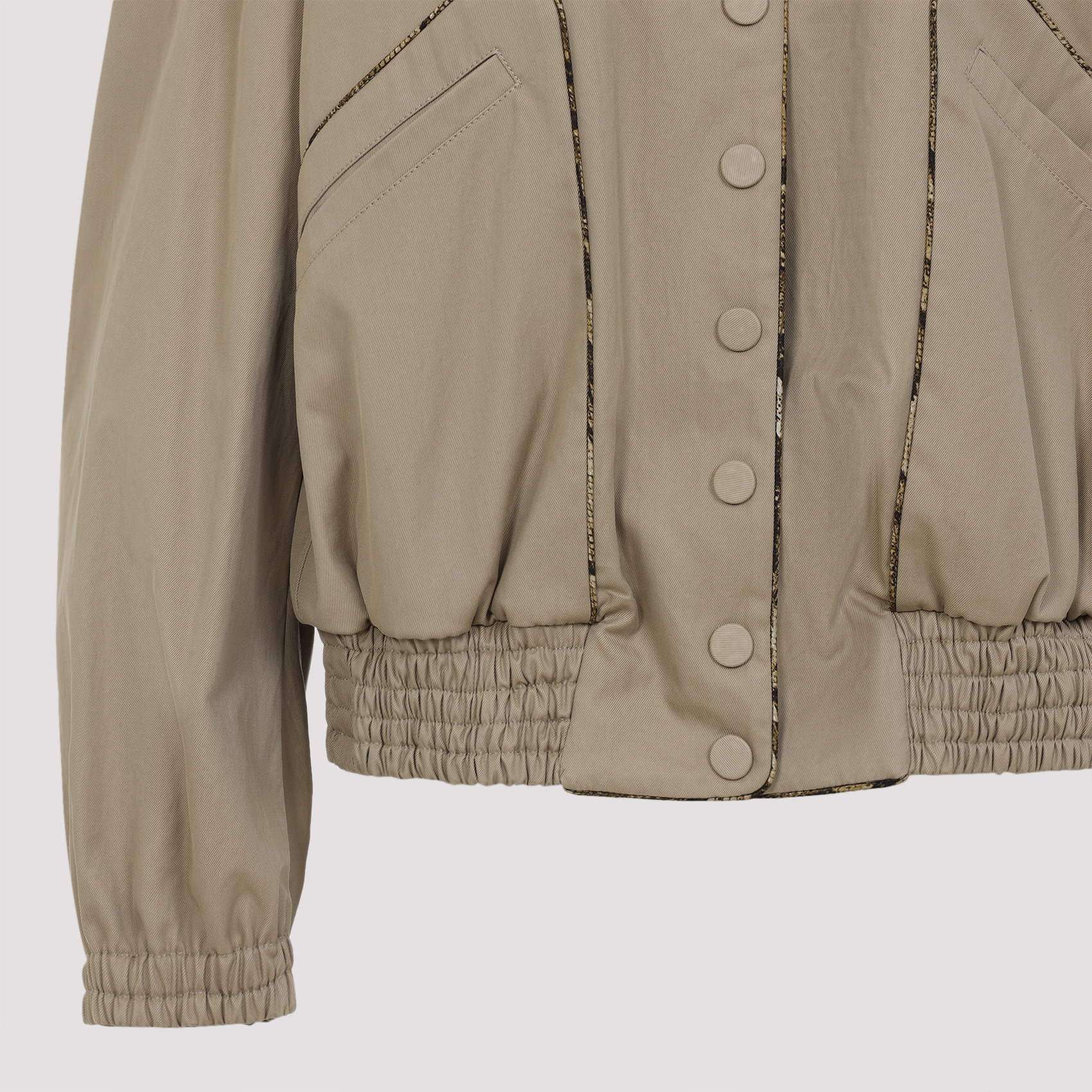 Dries Van Noten Beige Vadon Cotton Bomber Jacket In Nude