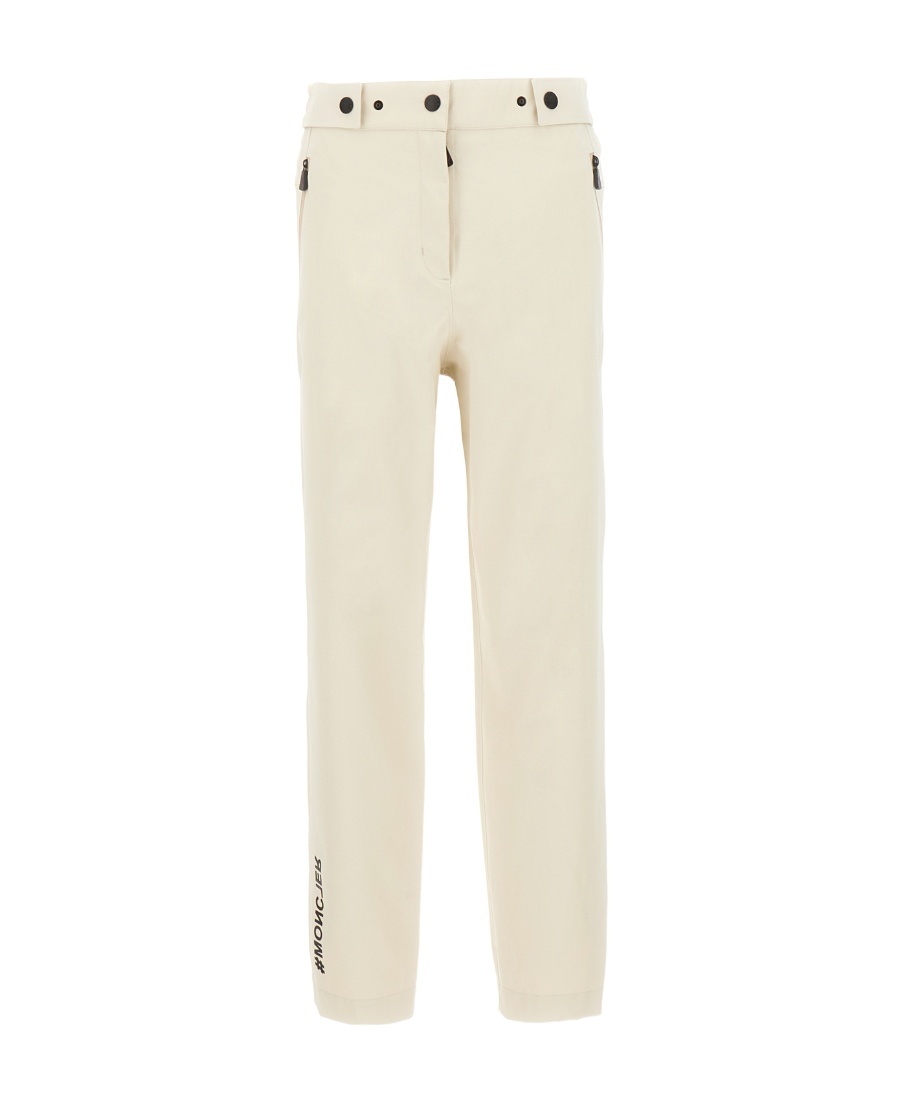 Shop Moncler Belt-loop Casual Pants In Nude