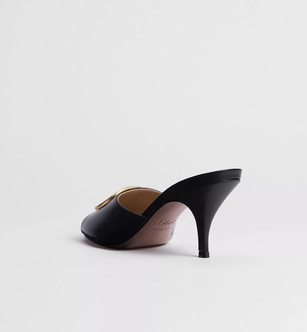 Dior Initials Heeled Slide In Black