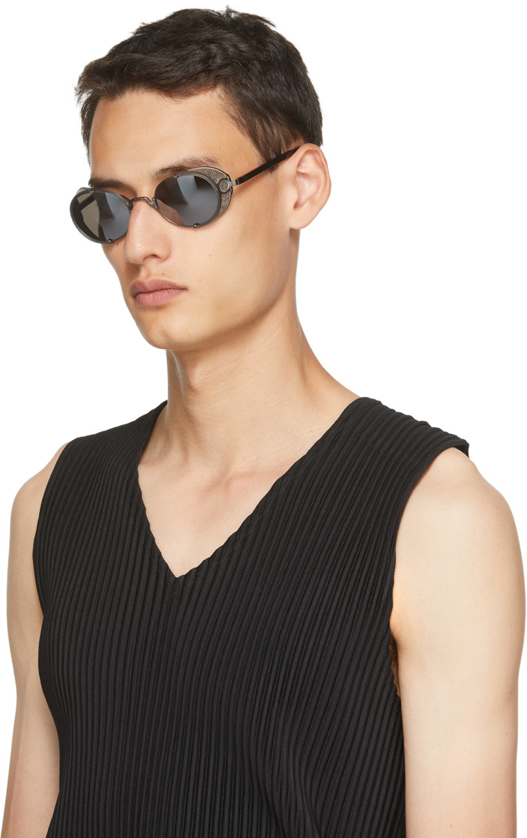 Matsuda Logo Round Sunglasses In Gray