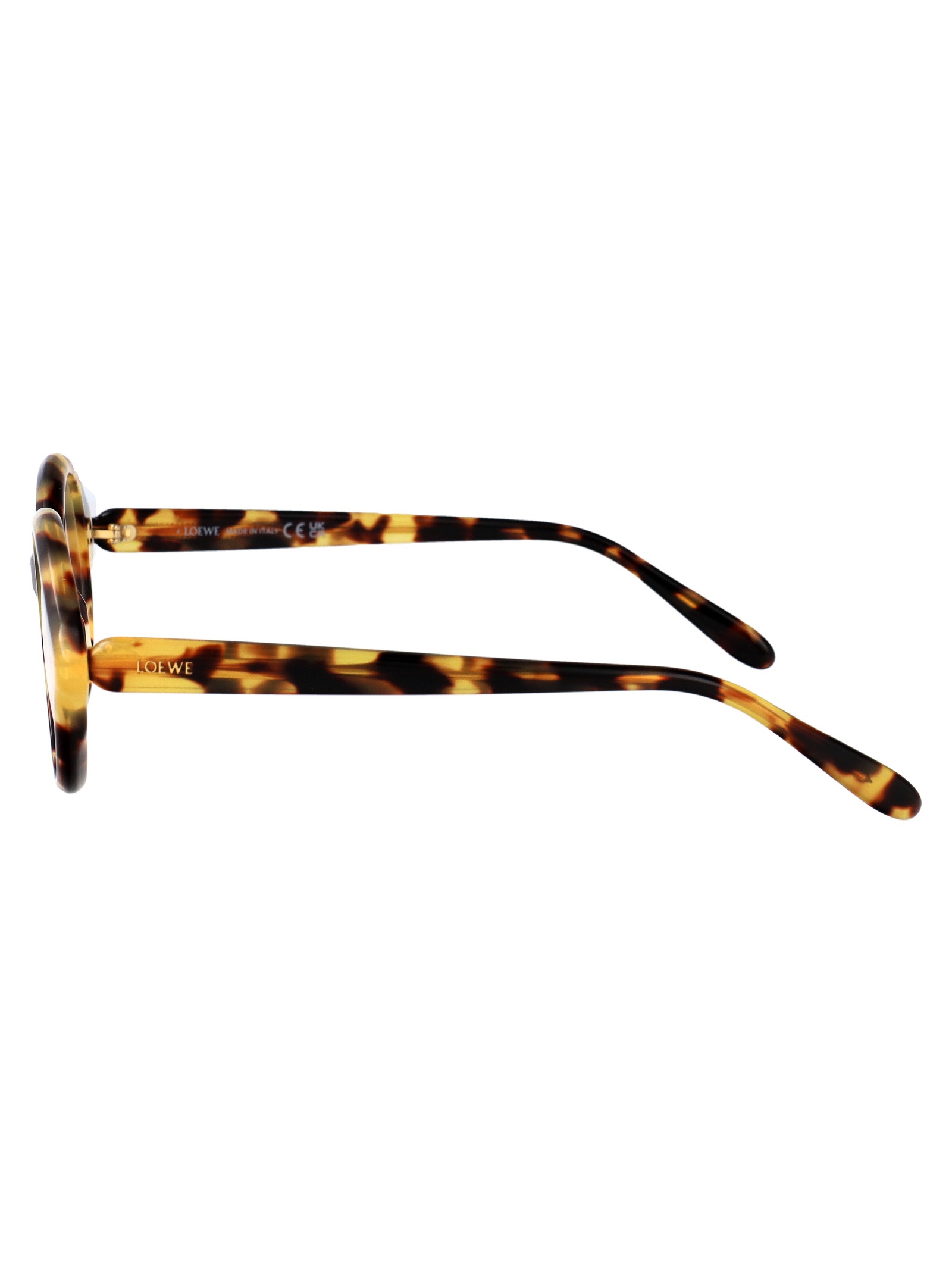Loewe Epsilon Slim Round-frame Acetate Glasses In Brown
