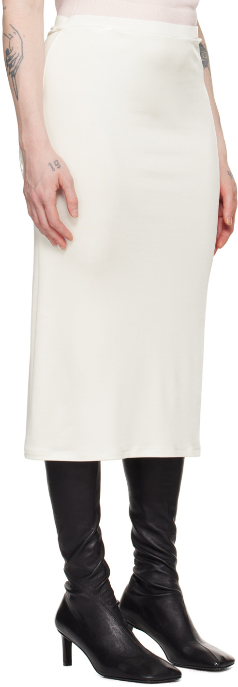 Tove Elastic Waist Skirt In White
