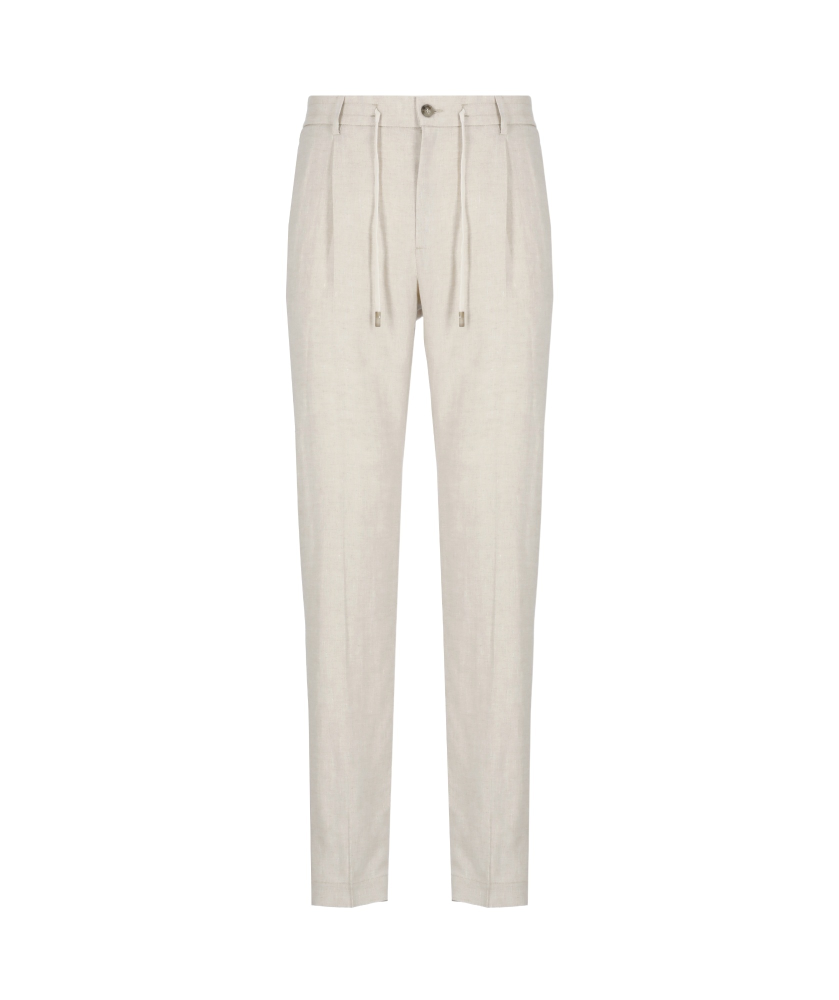 Peserico Wool And Silk Trousers With Drawstring Waist In White