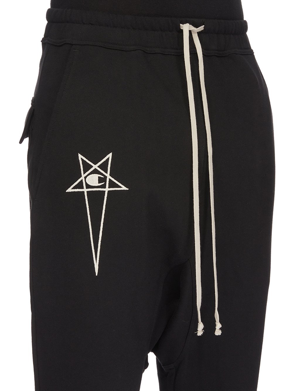 Rick Owens Prisoner Drop-crotch Track Pants In Black