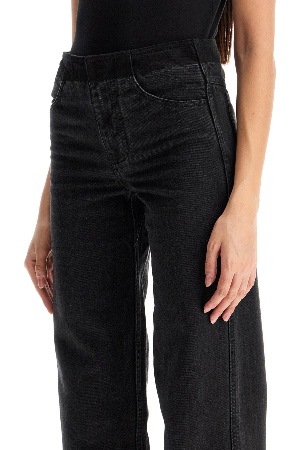 Christopher Esber Low-waisted Deconstructed Jeans In Black