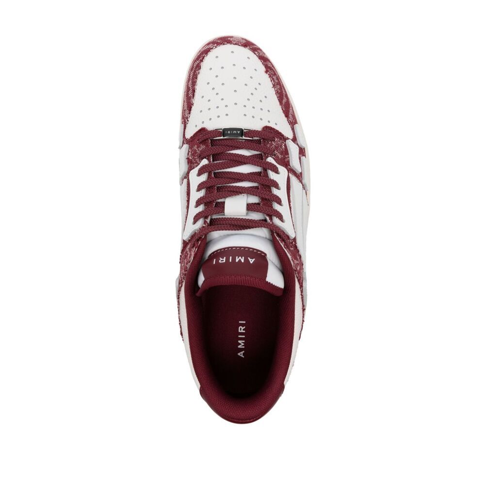 Shop Amiri Skel Low-cut Casual Shoes In White