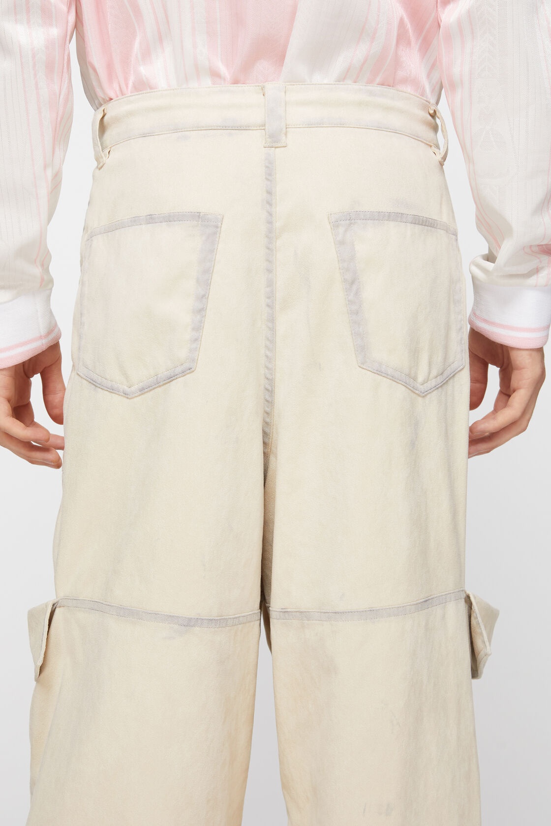 Acne Studios Loose-fit Cargo Pants In White