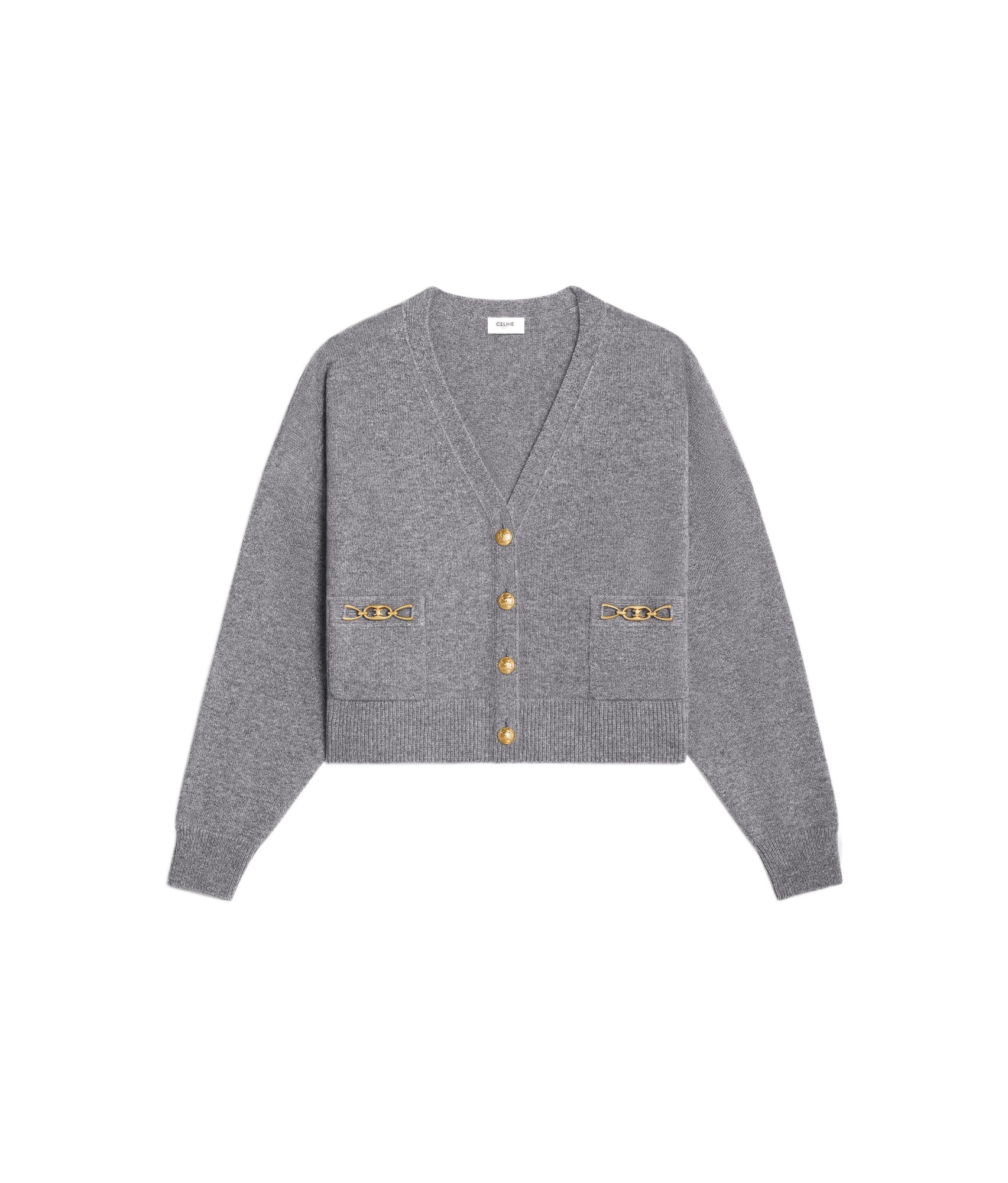 CELINE CARDIGAN WITH GOURMETTES IN HERITAGE CASHMERE
