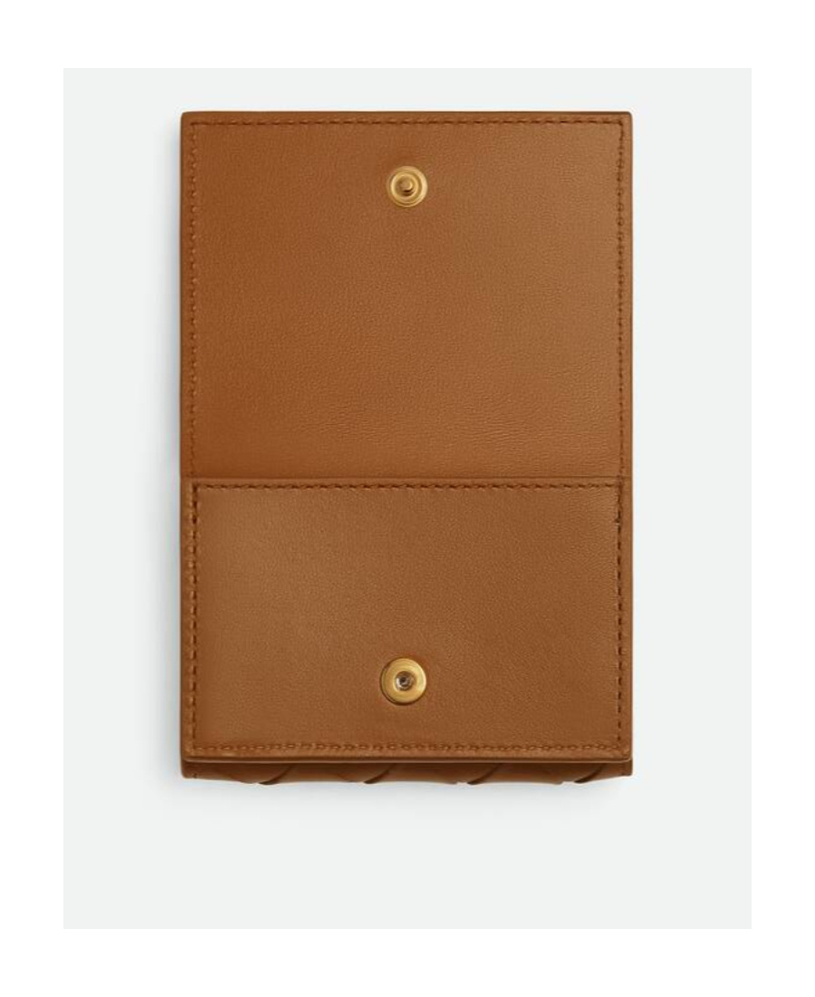 Bottega Veneta Logo Trifold Wallet In Brown