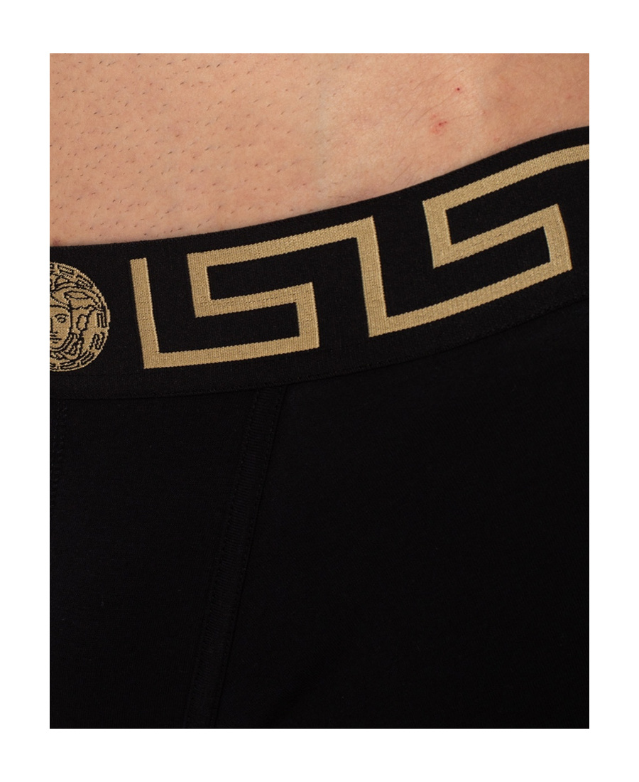 Versace Set Of Three Cotton Boxers In Black