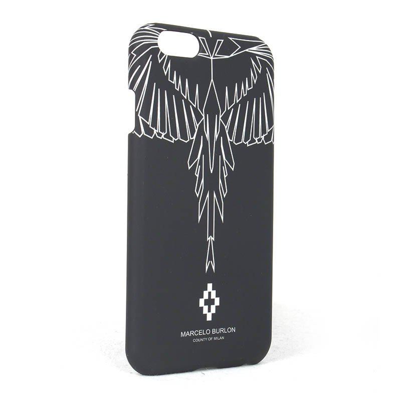 Marcelo Burlon County Of Milan Wing Printing Mobile Phone Protective Case In Black