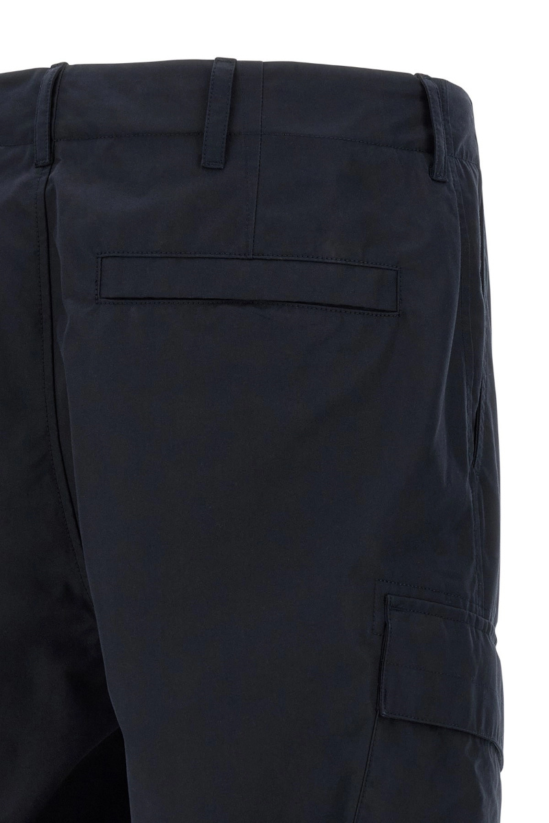 Stone Island Mens Navy Blue Ghost Waterproof Cotton-canvas Trousers In Blue