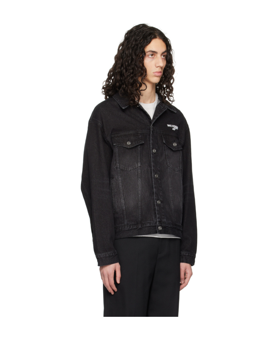 WE11 DONE LOGO-PRINT DENIM JACKET