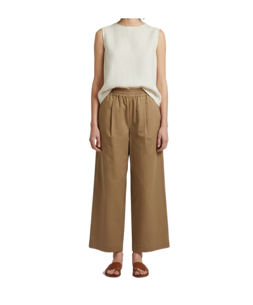 Weekend Max Mara Elastic Waist Casual Pants In White
