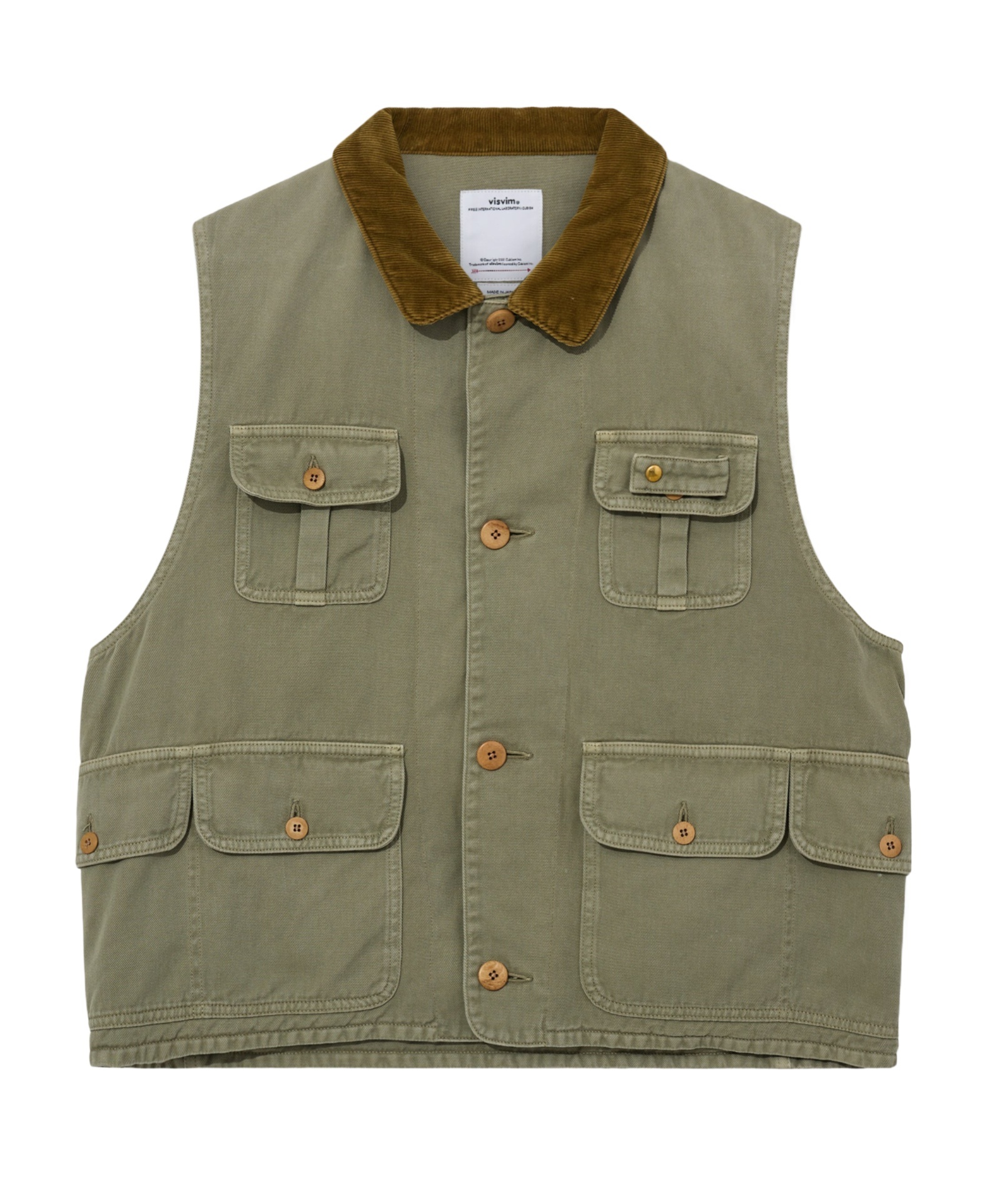 Visvim Sleeveless Vest In Green
