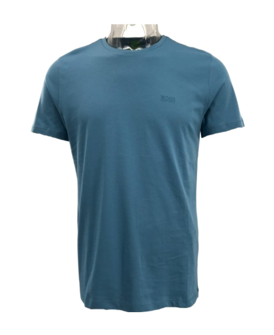 Hugo Boss Logo Round-necked T-shirt In Blue