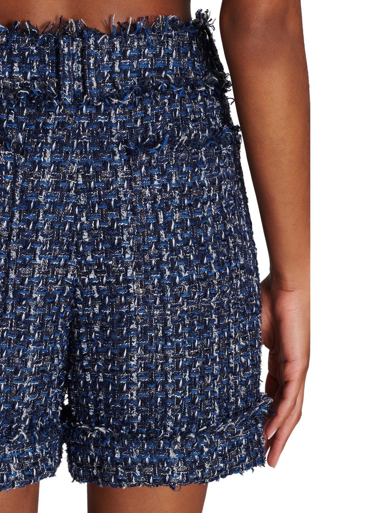 BALMAIN TWEED HIGH-RISE SHORTS