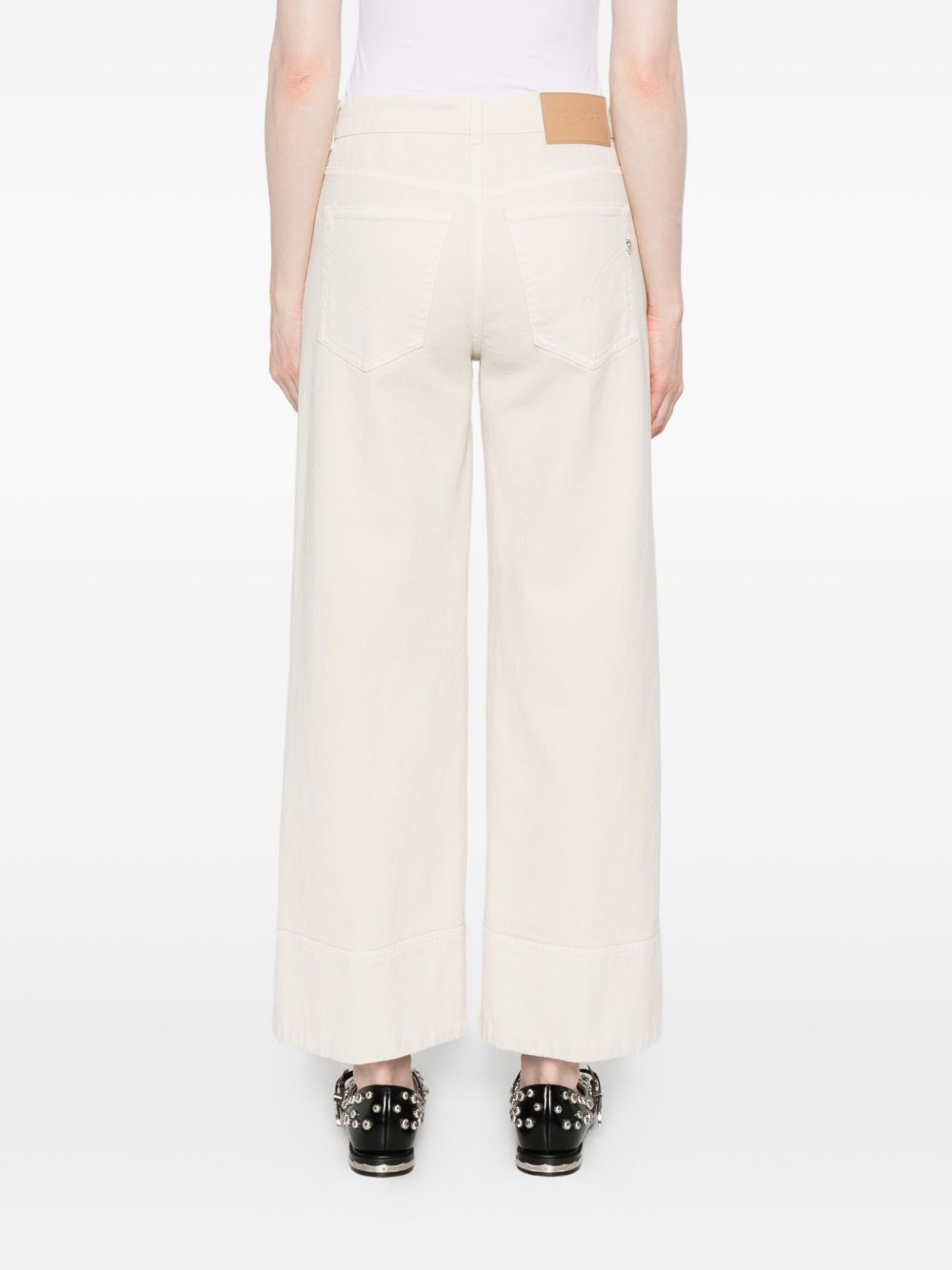 Dondup Button-fly Straight-leg Jeans In White