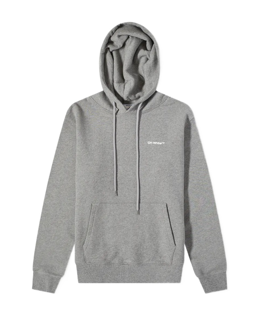 OFF-WHITE WAVE-PRINT COTTON HOODIE