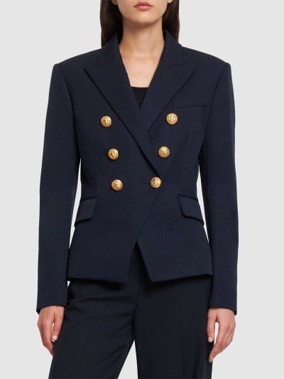 Shop Balmain Double-breasted Suit Jacket