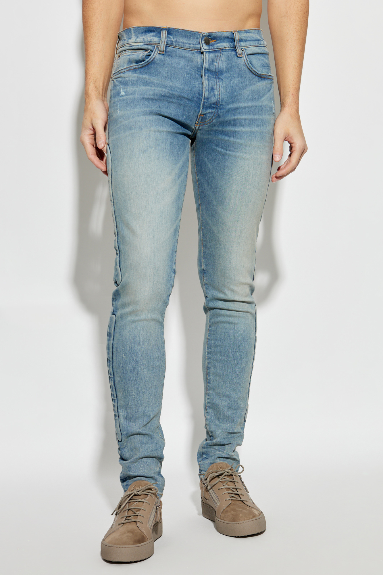 Amiri Belt-loop Jeans In Blue