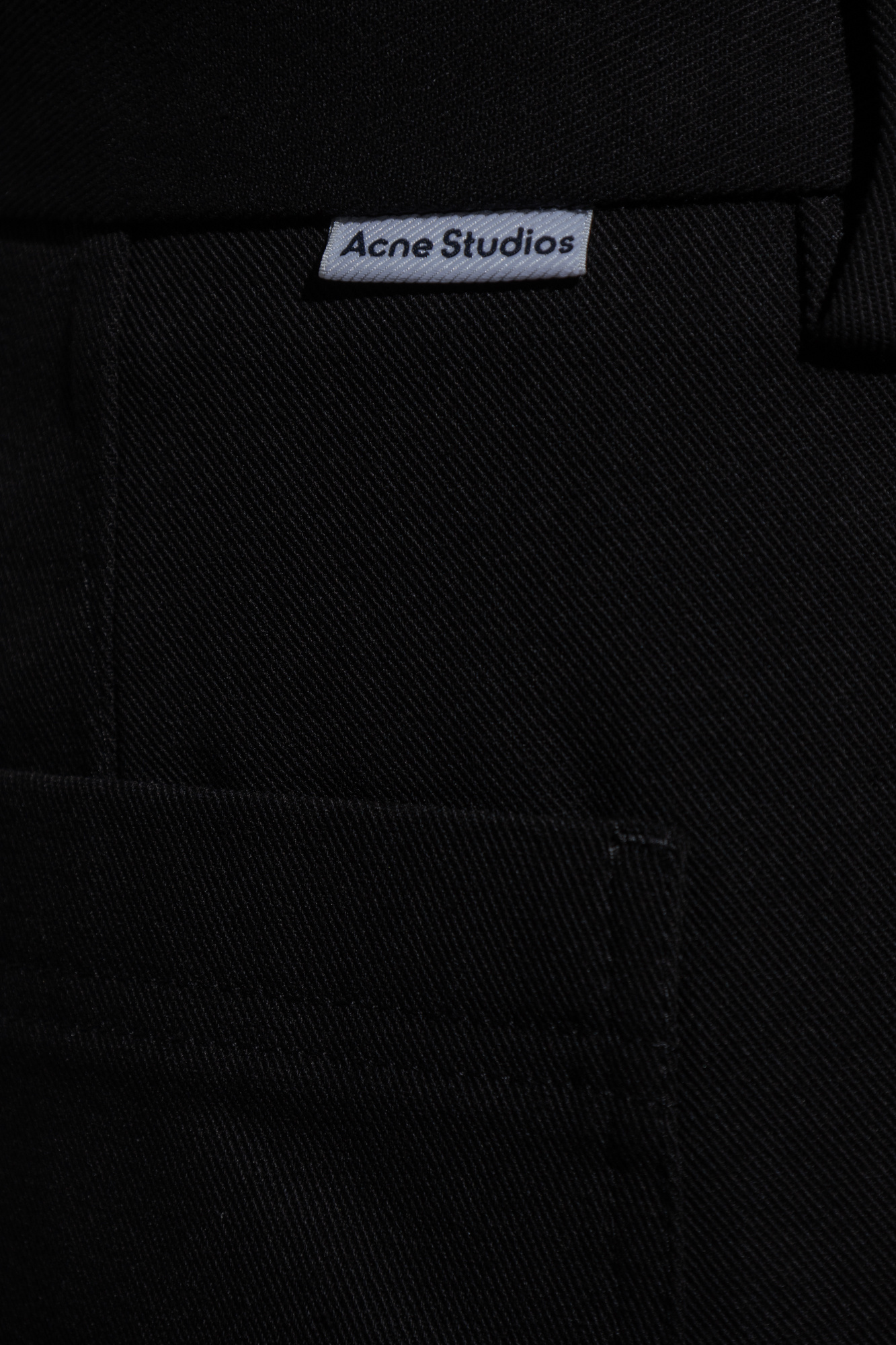 Acne Studios Straight Fit Cotton Jeans In Black