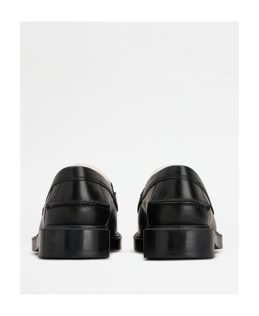 Tod's Woman Loafers Black Size 8 Leather In Multicolor