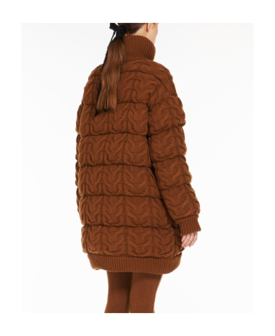 Max Mara Women Wool And Cashmere Down Jacket In Brown