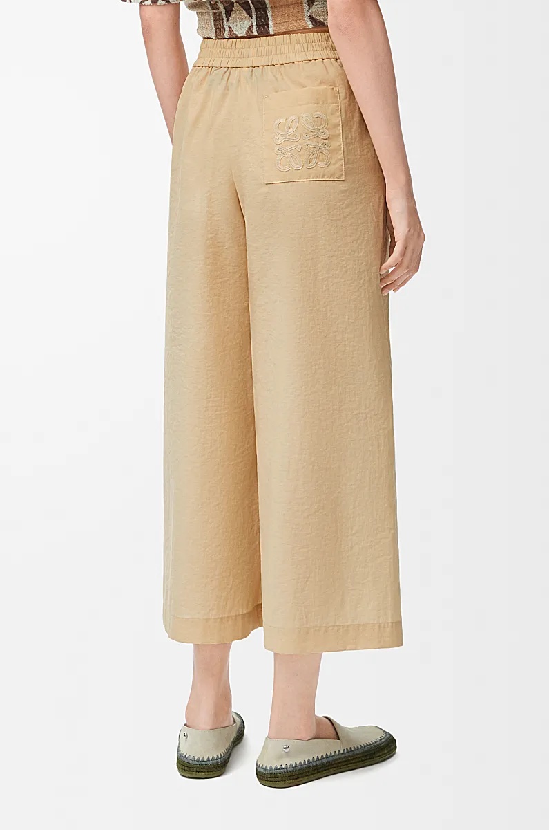 Loewe Elastic Waist Casual Pants In Light Beige