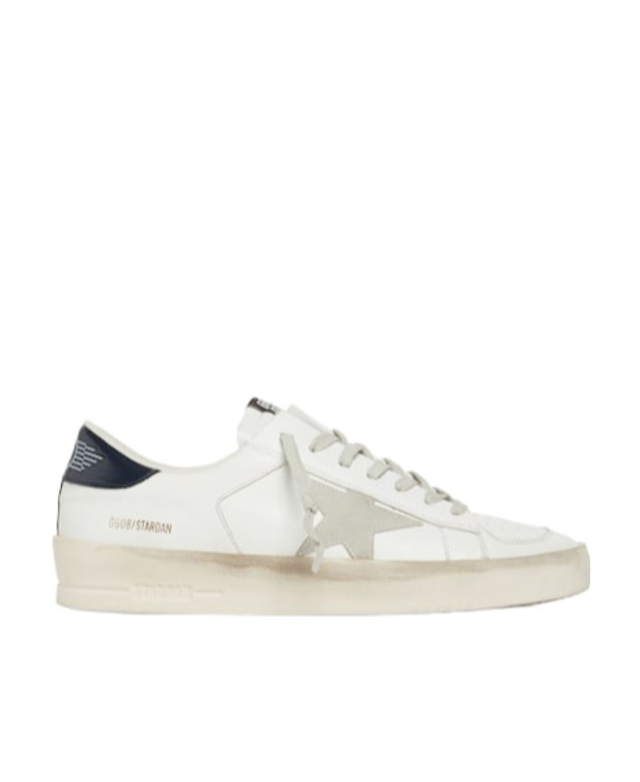 Golden Goose White Sneakers With Star Detail In Leather Man