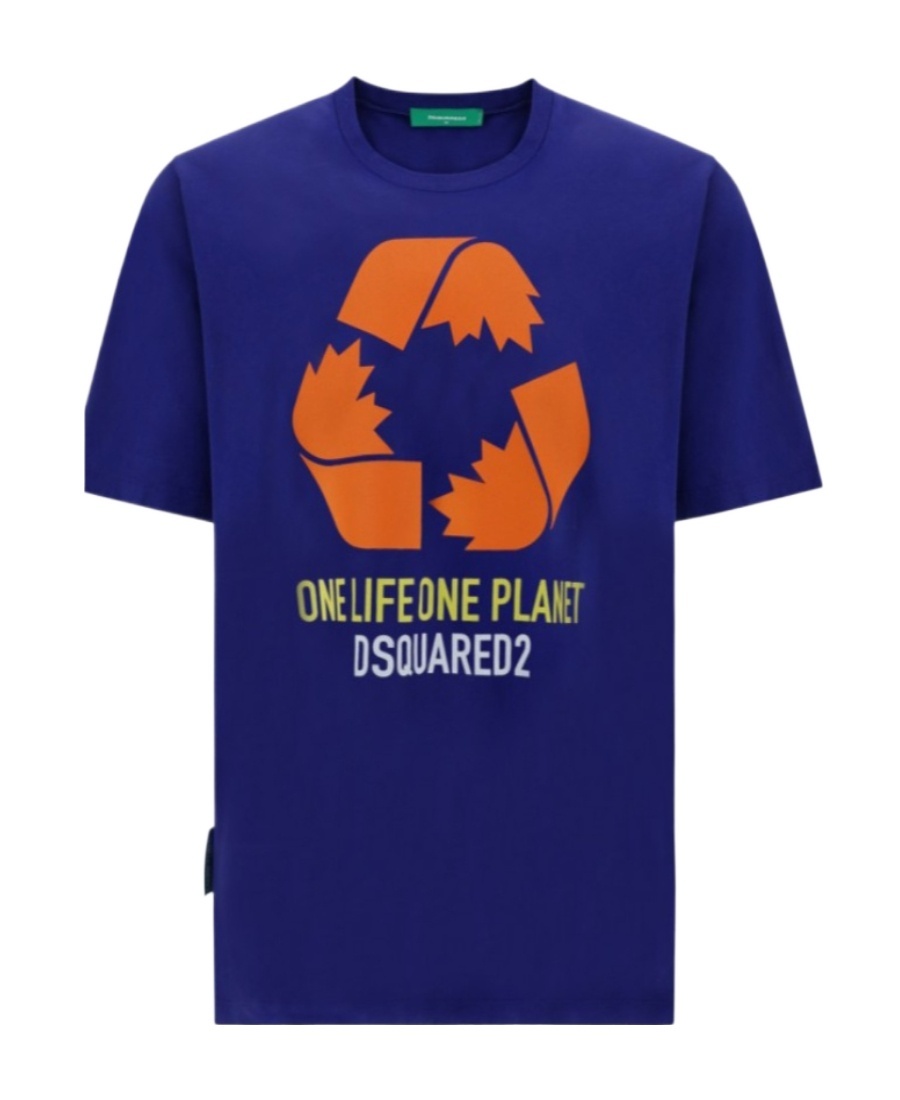 Dsquared2 Graphic-print T-shirt In Blue