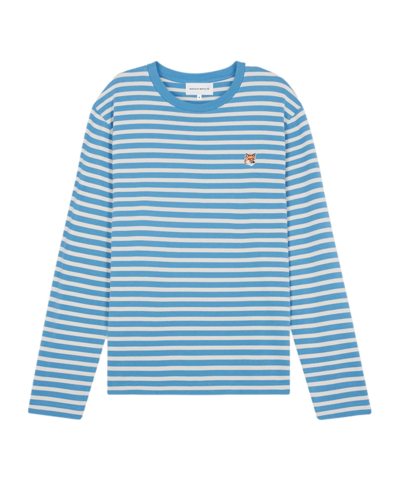 Shop Maison Kitsuné Bold Fox Head Cotton T-shirt In Blue