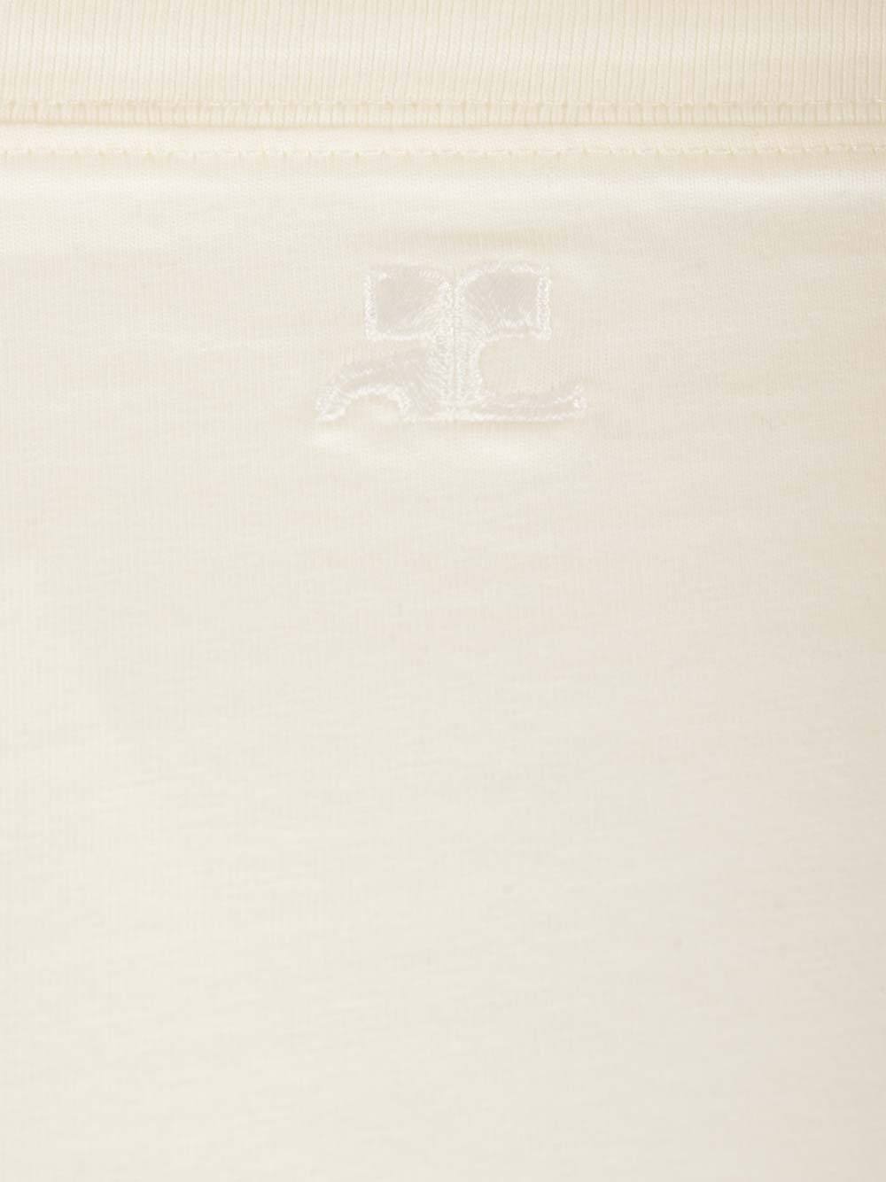 Courrèges Boat-neck Cotton Bodysuit In White