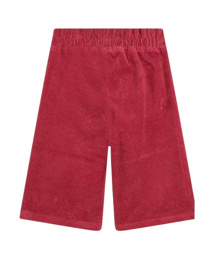 Chloé Corduroy Straight-leg Trousers In Red